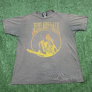 Jimi Hnedrix Junk Food Men's Size L Gray Short Sleeve Crew Neck 2010 Grunge Tee